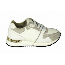 Женские кожаные белые кроссовки Louis Vuitton White