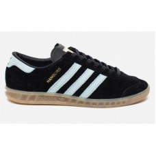 Мужские замшевые кеды Adidas Hamburg Black/White