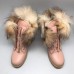 Эксклюзивная брендовая модель Зимние Ботинки Balmain Pink High II с Мехом