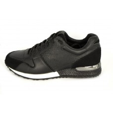Мужские брендовые кожаные кроссовки Louis Vuitton Run Away Sneakers Black