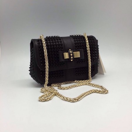 Эксклюзивная брендовая модель Женская сумка Christian Louboutin Black/Gold