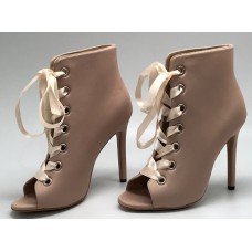 Женские кожаные летние ботильоны Gianvito Rossi Marie бежевые