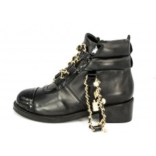 Женские ботинки Chanel High Black L с браслетом