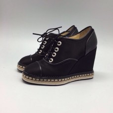 Женские осенние брендовые ботильоны Chanel Cruise Black Текстиль