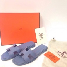 Женские шлепанцы Hermes Blue X