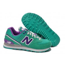 Женские летние кроссовки New Balance 574 Green/Blue/Violet