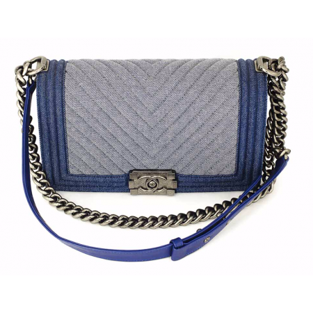 Эксклюзивная брендовая модель Женская сумка Chanel Medium Blue Jeans