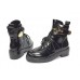 Эксклюзивная брендовая модель Женские осенние кожаные ботинки Balenciaga Black Leather