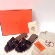 Женские шлепанцы Hermes Black A