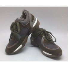 Женские замшевые кроссовки Chanel EX Sport коричневые