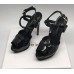 Эксклюзивная брендовая модель Женские лаковые босоножки на платформе и высоком каблуке Casadei черные