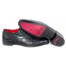 Туфли Zilli Black V (Крокодил)