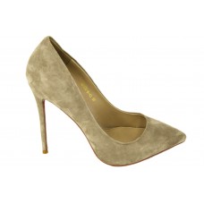 Женские замшевые туфли Christian Louboutin Pigalle Grey