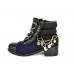 Эксклюзивная брендовая модель Женские ботинки Chanel High Black/Blue