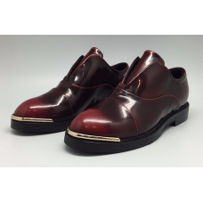 Женские кожаные лаковые ботинки Louis Vuitton Millenium бордовый