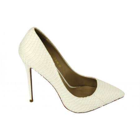 Эксклюзивная брендовая модель Женские белые кожаные туфли Christian Louboutin Pigalle
