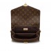 Эксклюзивная брендовая модель Женская  брендовая кожаная сумка Louis Vuitton Pochette Metis Broun