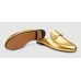 Эксклюзивная брендовая модель Женские кожаные лоферы Gucci золотые
