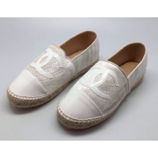 Женские белые эспадрильи Chanel Cruise White