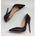 Эксклюзивная брендовая модель Женские кожаные туфли Christian Louboutin черные