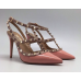 Эксклюзивная брендовая модель Женские лаковые туфли Valentino Garavani Rockstud розовые
