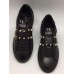 Эксклюзивная брендовая модель Женские кожаные кроссовки Valentino Garavani Rockstud черные с шипами
