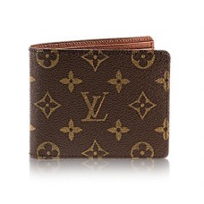 Мужское брендовое кожаное портмоне Louis Vuitton Multiple Broun