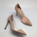 Эксклюзивная брендовая модель Женские кожаные лакированные туфли Gianvito Rossi бежевые