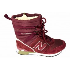 Женские зимние дутики New Balance Red с мехом