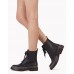 Эксклюзивная брендовая модель Женские осенние кожанные ботинки Brunello Cucinelli черные с украшением