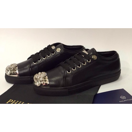 Эксклюзивная брендовая модель Женские кроссовки Philipp Plein Low Full Black Skull
