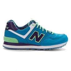 Женские летние кроссовки New Balance 574 Lime/Green/White со скидкой