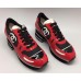 Эксклюзивная брендовая модель Женские лаковые кожаные кроссовки Chanel EX Sport красные на каблуке