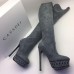 Эксклюзивная брендовая модель Женские брендовые замшевые ботфорты Casadei Grey