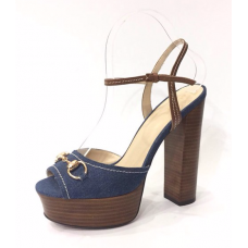 Босоножки Gucci Jeans на платформе и высоком каблуке