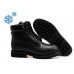 Эксклюзивная брендовая модель Зимние ботинки Timberland Classic Black Leather с мехом