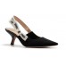 Эксклюзивная брендовая модель Женские туфли Christian Dior черные с открытой пяткой