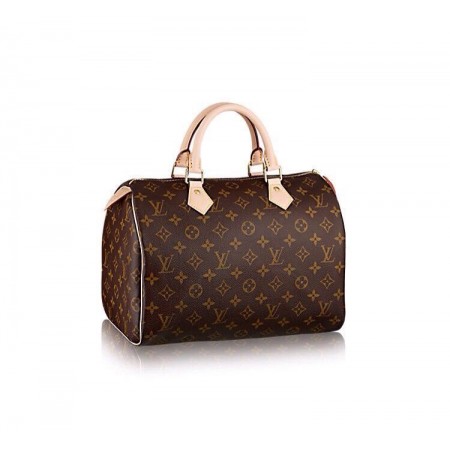 Эксклюзивная брендовая модель Женская кожаная сумка Louis Vuitton Speedy 35 Broun