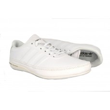 Мужские белые кожаные кроссовки Adidas Porsche Design Carrera S White Edition со скидкой
