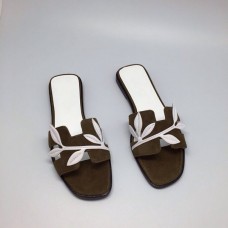 Женские шлепанцы Hermes Broun