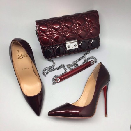 Эксклюзивная брендовая модель Женские лакированные туфли Christian Louboutin Pigalle Cherry