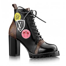 Женские осенние высокие ботинки Louis Vuitton CheckPoint коричневые